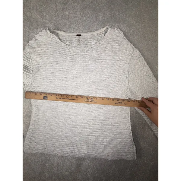 free‎ people ivory ribbed sweater small - Image 6