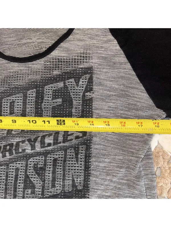 Harley-Davidson Motorcycles Woman’s L Madison Wisconsin Long Sleeve Raglan Tee - Image 7