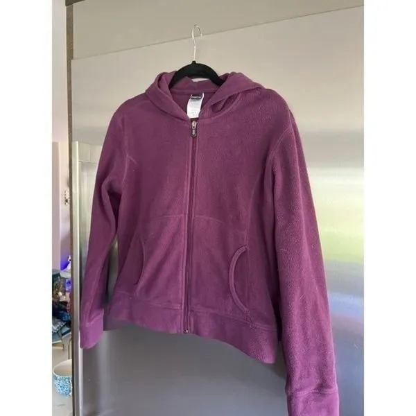 PATAGONIA Women's RHYTHM Soft Purple Fleece Full Zip Jacket w/Hood Size M - Image 3