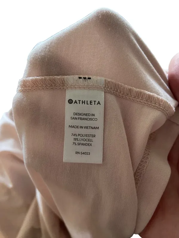Athleta Enchore Backless Workout Shirt Pink Size M Gym Yoga Athletic Casual Cute - Image 5