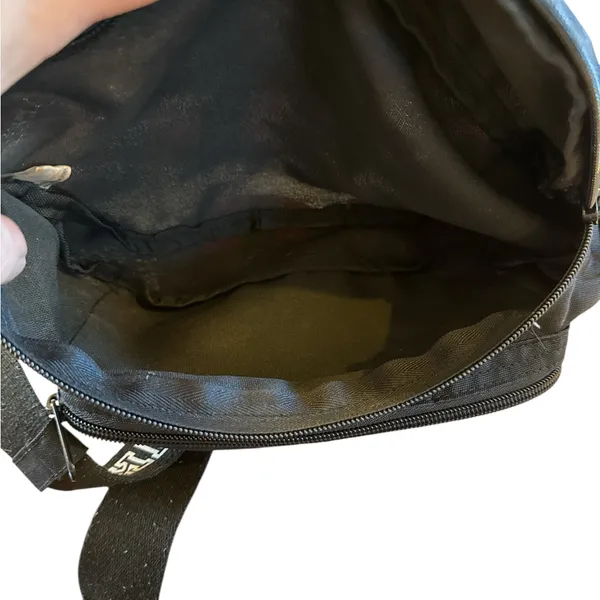 PINK Victoria's Secret Black Belt Bag with Silver Accents - Image 3