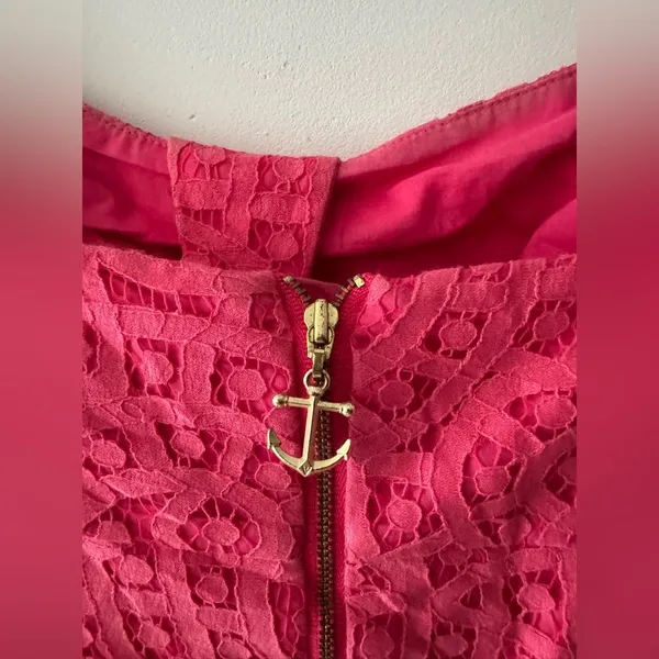Lilly Pulitzer Karina Lipstick Pink‎ Lace Empire Waist Dress Adorable - Image 7