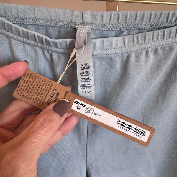 SKIMS Outdoor Bike Shorts Denim Blue Size Small NWT - Image 3