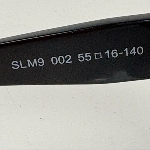 YSL - SAINT LAURENT Acetate Square SLM9 002 Sunglasses Black/Gray - Image 13