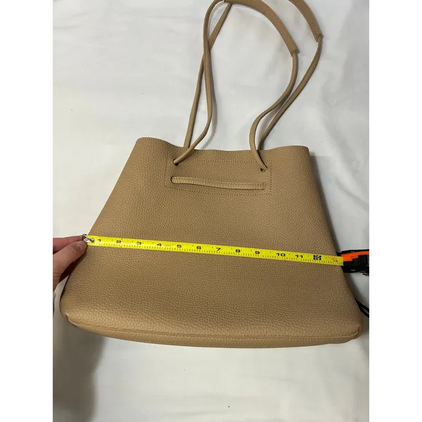8 Other Reasons Vegan Leather Slouchy Bucket Tote Bag Taupe Neutral Minimal‎ - Image 7