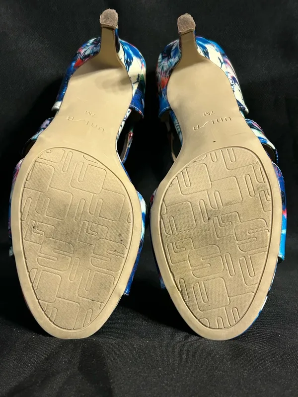 Unisa Women’s Blue Floral Open-Toe Women's Dress 3.5” Heels SZ 7 - Image 12