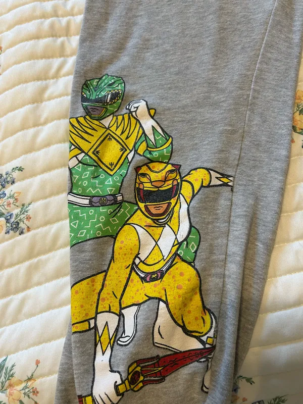 Mighty Morphin Power Rangers Sweatpants Gray Size M - Image 3