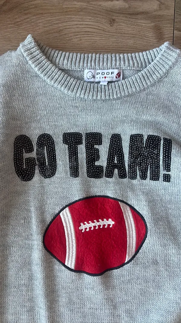Football sweater Gray Size L - Image 2