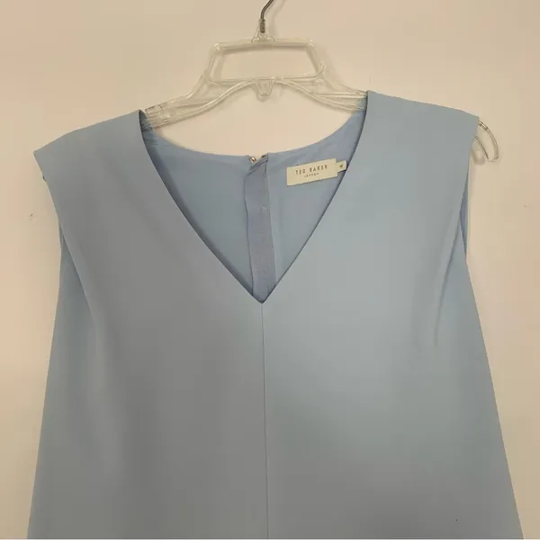 Ted Baker Blue V Neck Formal Tank Top - Image 2