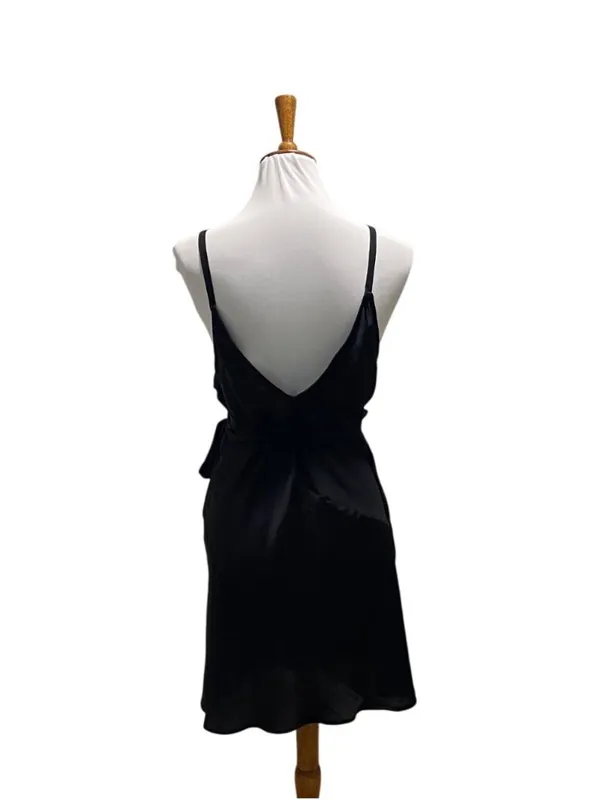 Intimately Free People Like Me Or Love Me Wrap Slip Dress Black Size XL LBD Glam - Image 12