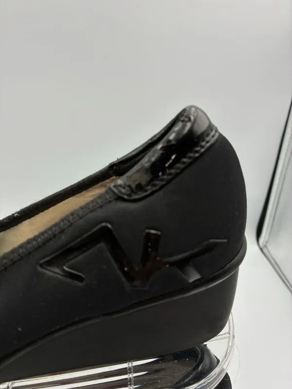 Anne Klein Sport Wisher Womens Black Fabric Wedge Shoes 7.5 Slip-On Cushioned - Image 5