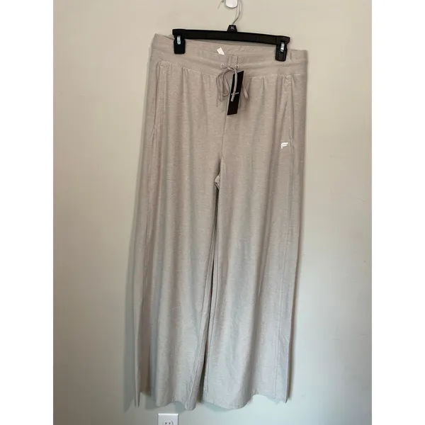 Fabletics Cloud Jersey Wide Leg Pants Women’s Size Large, Heather Gray - Image 2