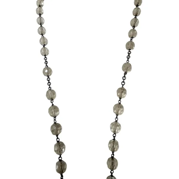 Vintage Roma Sterling Silver & AB Crystal Rosary - Image 4
