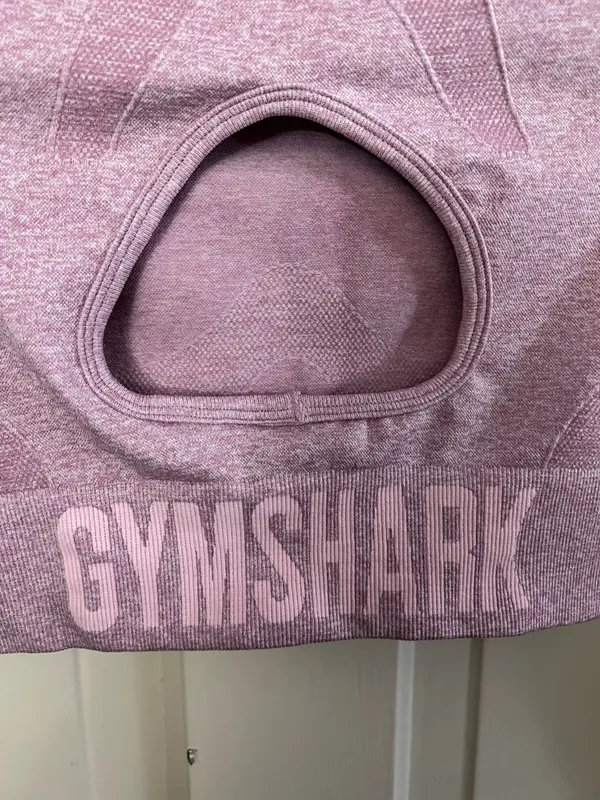 Gymshark Flex Sports Long Sleeve Crop Top Calm Pink Size Small - Image 7