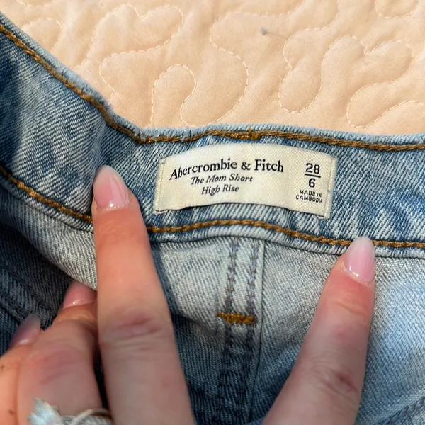 Abercrombie & Fitch Light Blue Denim Jean Shorts - Image 3