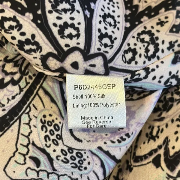 PARKER Women’s Paisley & Flower Elastic Waistband Ruffled Dress Size S - Image 8