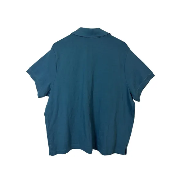 Athleta Pique Short Sleeve Polo Women 1X‎ Teal Blue Button Neck Athletic Top - Image 7