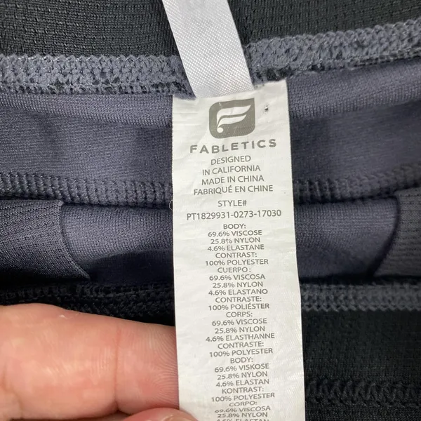 Fabletics Pants Womens Small Charcoal Gray Zip Ankle Slim Jogger Pockets Stretch - Image 8