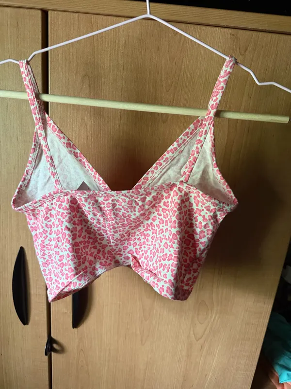 Brandy Melville Cropped Tank Top pink cheetah - Image 2