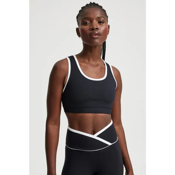 Year of Ours Black Ribbed Gym Bra Classic Racerback Active NWT XL - Image 8