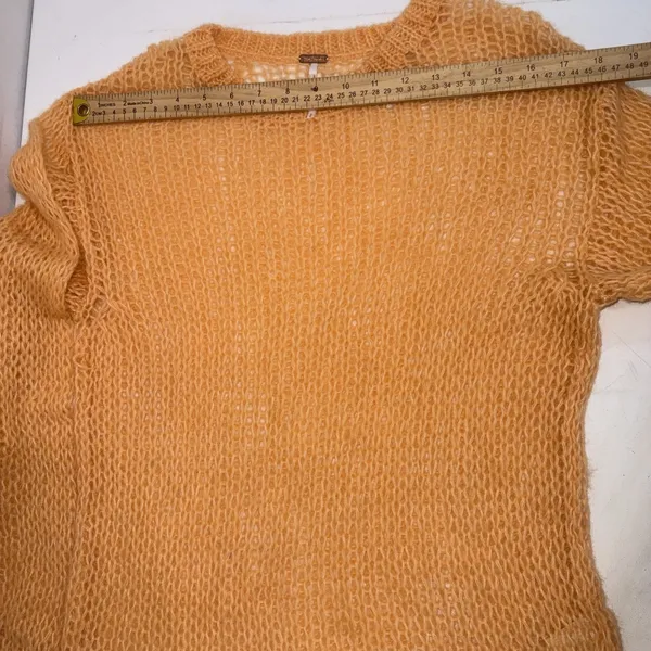 Free People Light & Lofty Coastal Loose Knit Alpaca Wool Orange Sweater Sz Small - Image 9