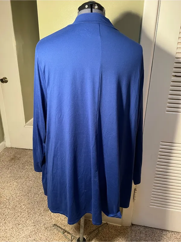 Lane Bryant Women’s Plus Size 26/28 Mock Neck Swing Tunic Top Long Sleeve Royal - Image 4