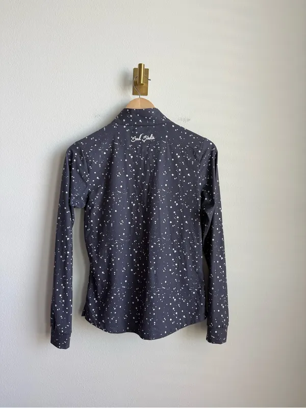 Bad Birdie Women's Performance Quarter Zip Speckled Golf Top Gray XS - Image 5