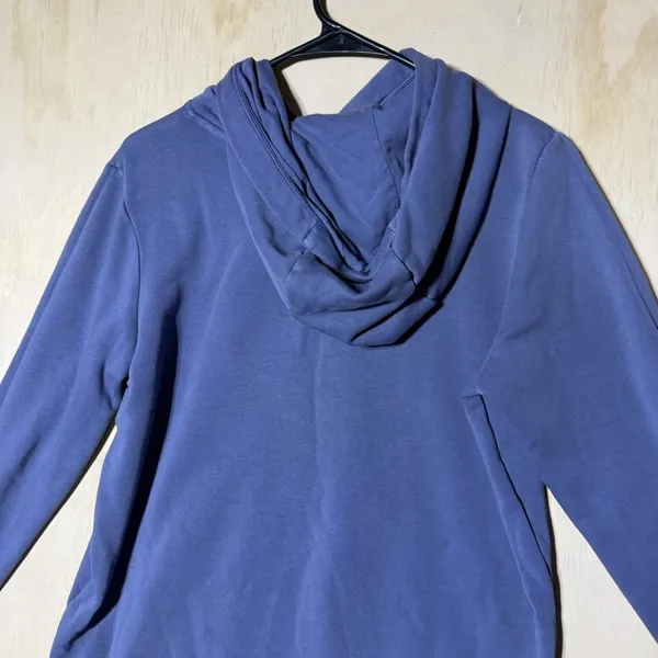 Nike Sportswear Women's Small Blue Pullover Hoodie Embroidered Swoosh Fleece - Image 7