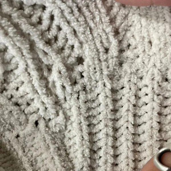 American Eagle Outfitters Oatmeal Chunky Cropped Mock Neck Sweater SZ XL Y2K - Image 7