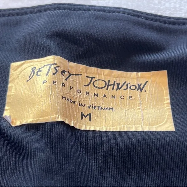 Betsey Johnson Performance Womens Leggings M Black/Gray/Gold Polyester Spandex - Image 5