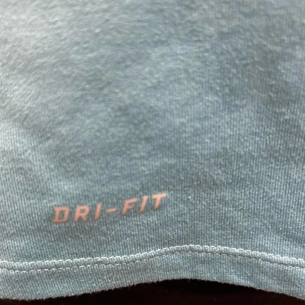 Nike Dri Fit 1/4 zip Blue Long Sleeve Pullover - Image 5
