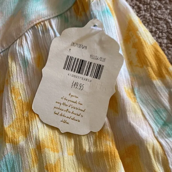 NWT altard state yellow blue tie dye shorts‎ M - Image 7