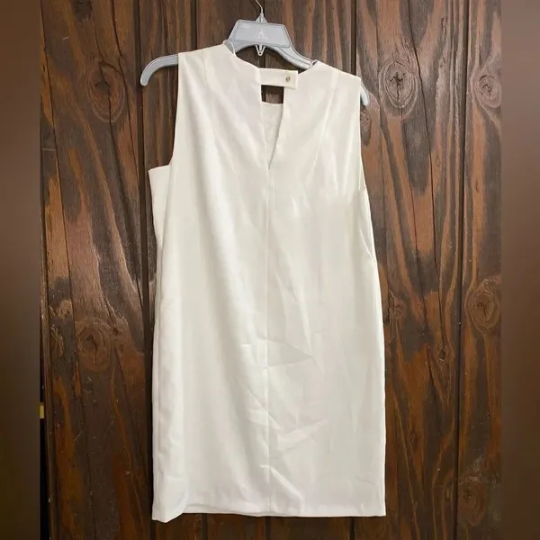 Zara Basic Sleeveless Shift Dress NWT Size M White - Image 12