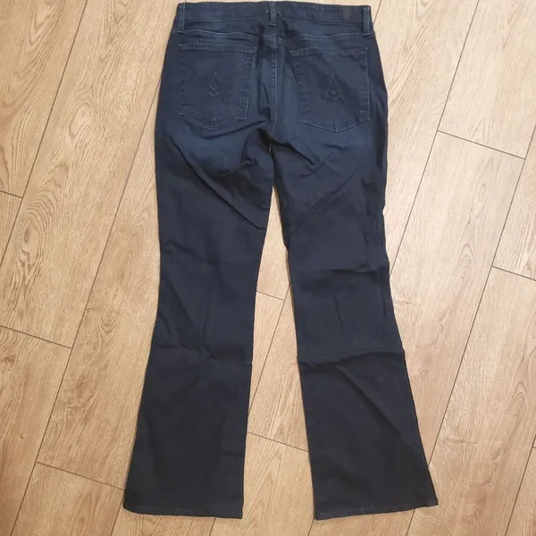 7 For All Mankind Womens 31 Short A‎ Pocket Denim Flare Boot Jeans - Image 3