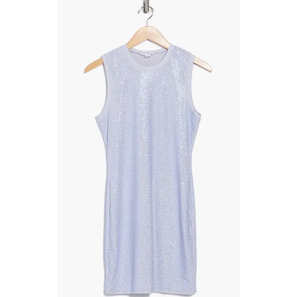 Good‎ American Rhinestone Sleeveless Mini Dress Light Blue Glass Size L NWT - Image 2