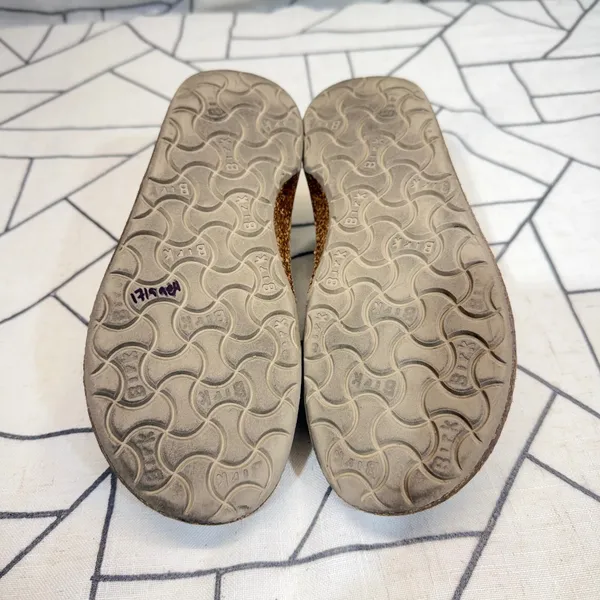 Birkenstock Gary Lace Up Shoes‎ 36 Tan Suede Cork Footbed Comfort Flats - Image 8