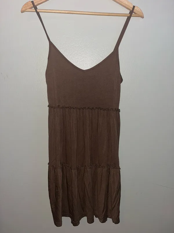 Brown flowy dress - Image 3