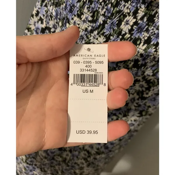 American Eagle Sundress Daisy Floral Pattern Blue Medium - Image 7