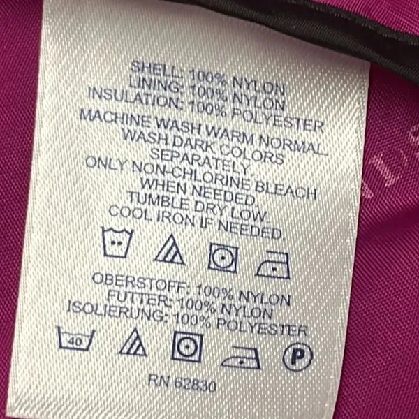 Land’s End Women’s Fuchsia Black Sleeveless Full Zip Puffer Nylon Vest-Small 6-8 - Image 16