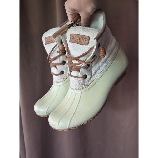 Sperry Women's Cream and Tan Boots - Image 10