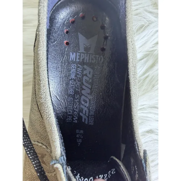 Mephisto Women's Size 7 Air Jet Runoff System Antique‎ Gold Leather Shoes modern - Image 9