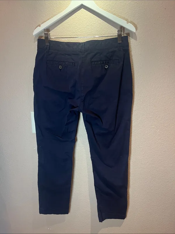 Boden Women’s Navy Blue Chino Style Cropped Pants Size 8 Petite - Image 5