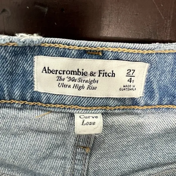Abercrombie & Fitch‎ Jeans Women's 4/27 90s Straight Ultra High Rise Curve Love - Image 8
