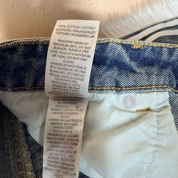 Edikted Ribbon Washed Low Rise Baggy Jeans Size XL - Image 8