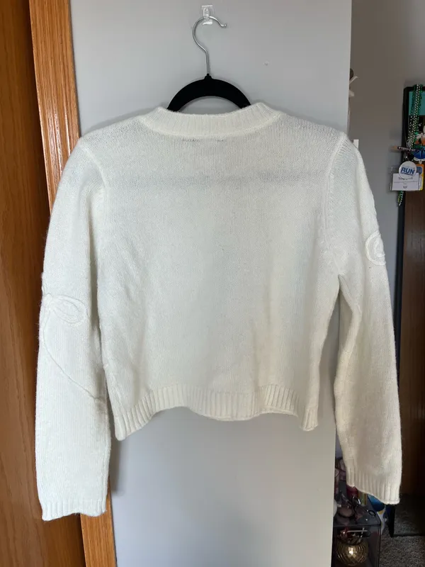RD Style White bow sweater - Image 3