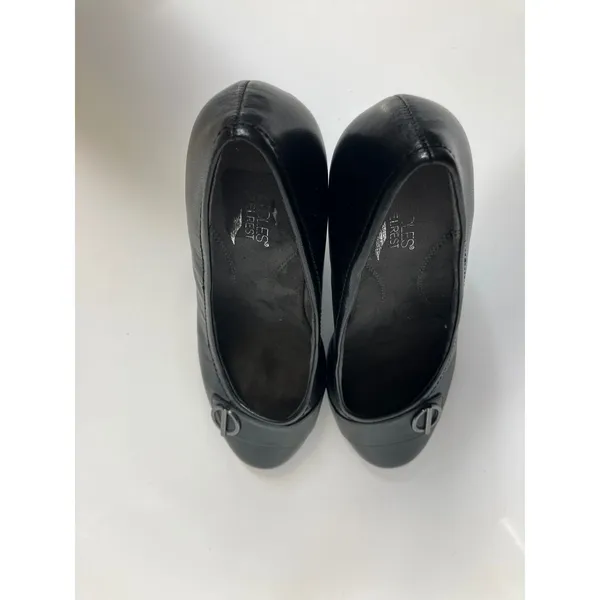 Aerosoles Heelrest Pumps Womens 9 Black Excellent Leather Block Heel‎ Buckle - Image 5