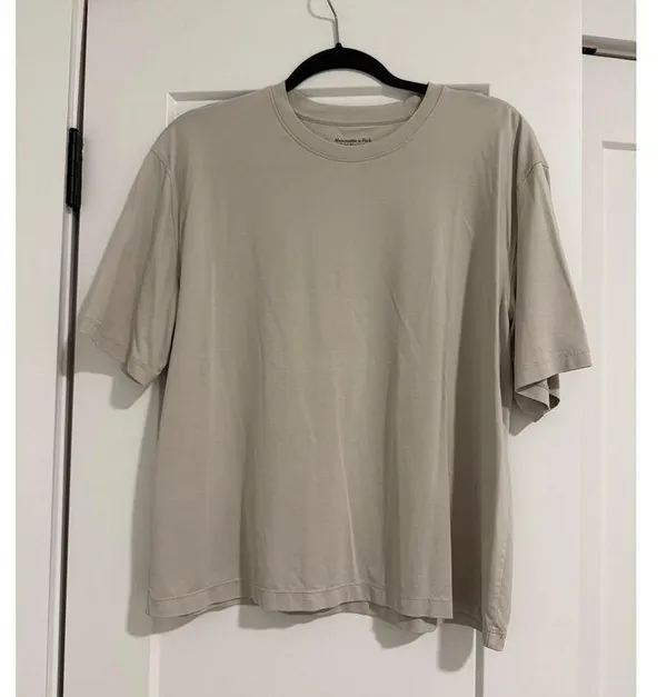 $35 New Abercrombie & Fitch Easy Tee Modal - Taupe - Medium - Image 2