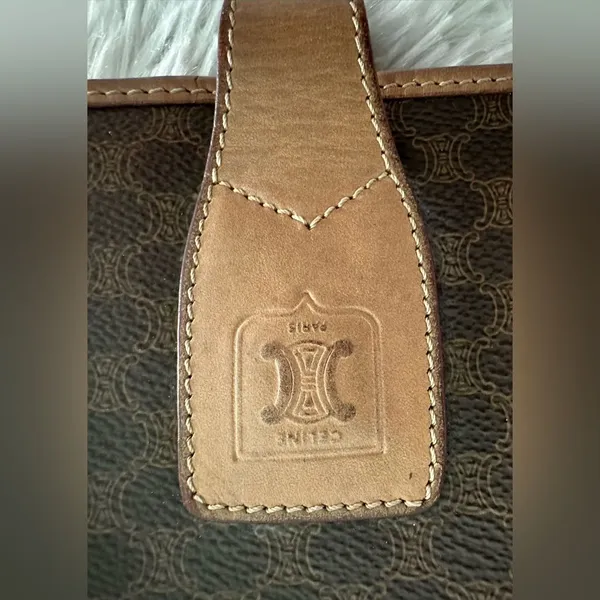 Celine‎ Brown Macadam Crossbody Bag Handbag - Image 3