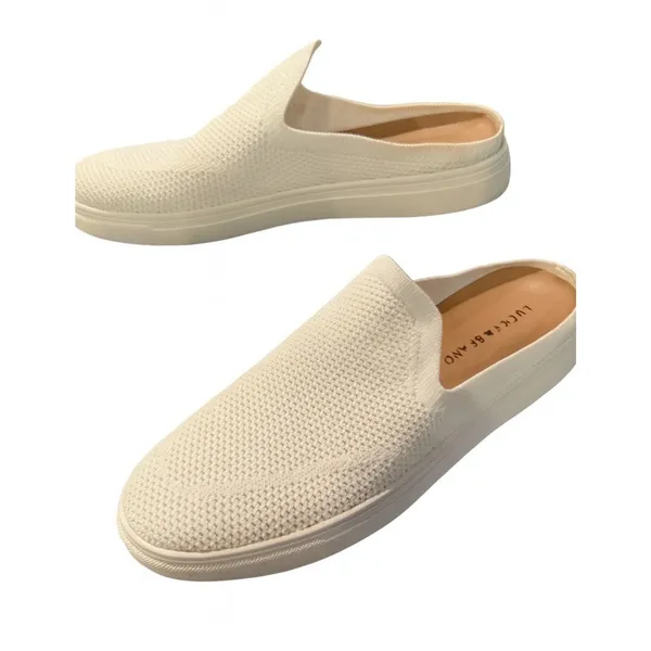 Lucky Brand Larlan Mule Slip On Knit Off White Womens Casual Capsule Wardrobe 10 - Image 2