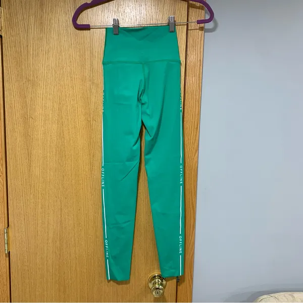 Offline by Aerie Green Goals 7/8 Hi-Rise Leggings - Size XXS - Image 2